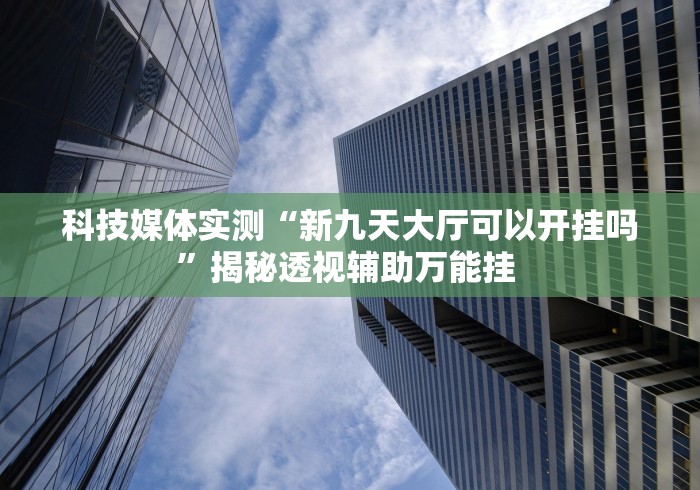科技媒体实测“新九天大厅可以开挂吗	”揭秘透视辅助万能挂 