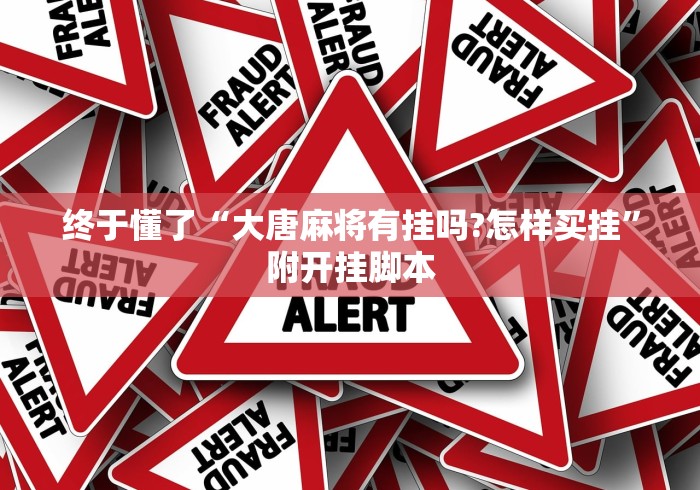 终于懂了“大唐麻将有挂吗?怎样买挂”附开挂脚本