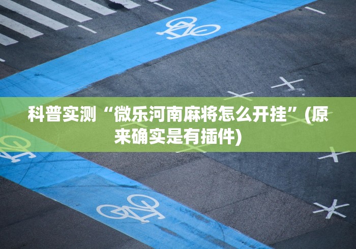科普实测“微乐河南麻将怎么开挂	”(原来确实是有插件)